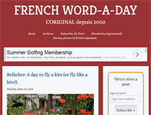 Tablet Screenshot of french-word-a-day.com